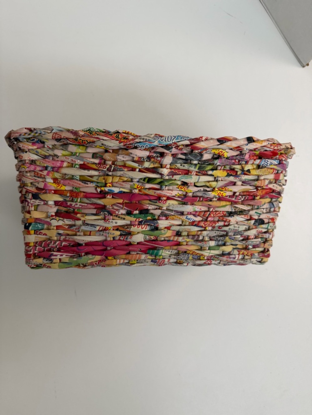 Handwoven Paper Basket Storage Organization Desk Recycled Eco Friendly Medium - Picture 6 of 12